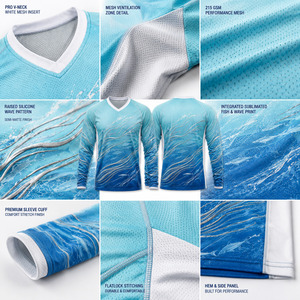 Camisa de Pesca Personalizada de Manga Larga para Hombre, Protección Solar UPF, Jersey Sublimado para Pescadores, Ropa Deportiva de Secado Rápido - Product Image 4