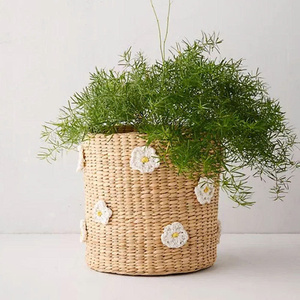 Cesta de Almacenamiento de Jacinto de Agua Daisy con Nuevo Diseño, Cesta de Jacinto al por Mayor en Vietnam - Product Image 2