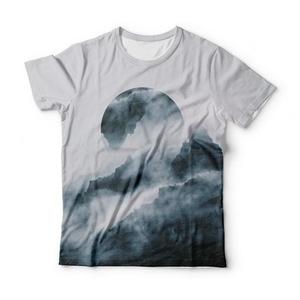 เสื้อยืดผู้ชายสีดำพิมพ์ลายกราฟิกศิลปะชิ้นเอก แขนสั้น ทรงปกติ คอกลม ผ้าเจอร์ซีย์ลำลอง ดีไซน์โลโก้ด้านหน้า - Product Image 5
