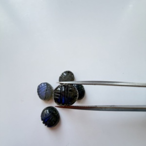 Pierres de labradorite bleue naturelle TFH pour la création de bijoux, forme ovale 12x10 MM, possibilité de créer plusieurs tailles. - Product Image 2