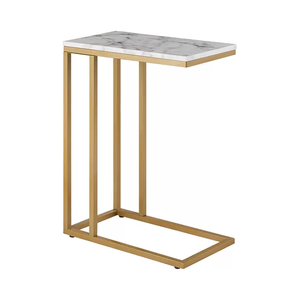 Adjustable Corner <b>Side</b> <b>Table</b> Luxury Furniture Marble Top <b>Side</b> <b>Table</b> <b>Gold</b> Plated for Living Room, Hotel, Office Manufacture - Product Image 6