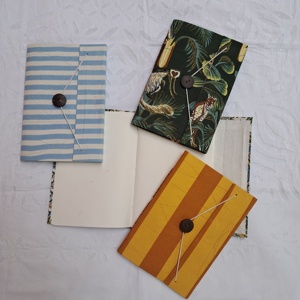 Diario de Viaje con Cubierta de Algodón Estampado Personalizado, Cierre de Botón de Papel Hecho a Mano, Juego de 50 Hojas, para Uso Escolar y de Oficina, Regalo - Product Image 2