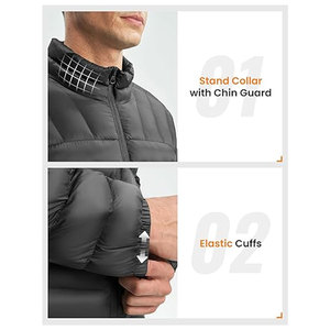 Mens Puffer <b>Jacket</b> Lightweight <b>Packable</b> Water Resistant Insulated Winter Puffy Coat for Travel Ski Casual Outdoor <b>Jackets</b> - Product Image 5