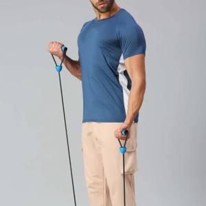 Camiseta de Cuello Redondo de Algodón Tejido Ecológico, Impresión por Transferencia de Calor, Chenilla, Secado Rápido, Transpirable, Ajuste Regular para Hombre - Product Image 3