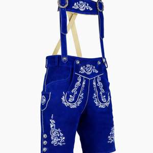 Lederhosen bleus de qualité supérieure pour l'Oktoberfest, tailles européennes 46 à 60 - Product Image 1