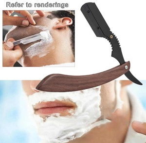 Navaja de Afeitar Profesional Plegable con Mango de Madera, Antioxidante, para Afeitado Preciso, Dispositivo de Peluquería y Barbería - Product Image 6