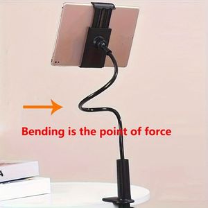 Adjustable 100cm Gooseneck <b>Tablet</b> Holder <b>Stand</b> Metal Steel Floor <b>Stand</b> with Flexible for Arm for <b>Tablets</b> Updated Mount Clamp - Product Image 6