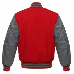 Men's New Design Fashion Loose Varsity College Bomber Baseball <b>Jacket</b> with Stand Collar Chenille Patches Letterman Style - Product Image 6