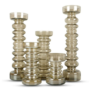 Premium Decorative Aega Glass Candlestick Holder for Modern Interior Styling and <b>Candle</b> Arrangement - Product Image 1