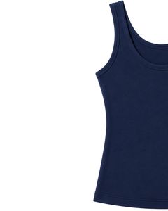 Manufacturer Custom <b>Navy</b> Blue Tank <b>Top</b> With Orange Shorts Women Summer Casual Two Piece Set Sleeveless Lounge Wear Outfit Set - Product Image 3