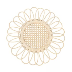 Mantel individual de ratán con forma de flor, tapete de mesa tejido natural, decoración decorativa para comedor, para restaurante, hotel, venta al por mayor, ecológico. - Product Image 2