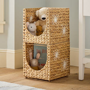 Panier à jouets en jacinthe d'eau, panier de rangement tissé naturel, panier décoratif, organisateur élégant pour la chambre d'enfant - Product Image 5