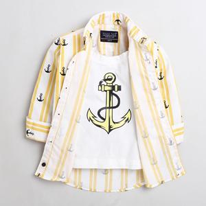 เสื้อยืดสมอเรือลายจุด-สีขาว - Product Image 1