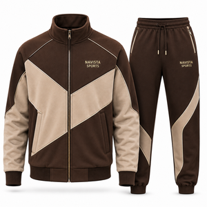Ensemble sweat à capuche et pantalon de survêtement surdimensionné personnalisé, léger, de qualité supérieure, en tissu polaire de coton imperméable, respirant pour l'hiver - Product Image 2