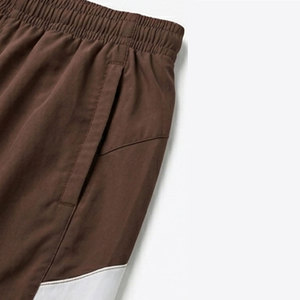 Chándal Unisex Marrón y Blanco con Bloques de Color, Manga Larga, Cierre de Cremallera de Cuarto, Diseño Deportivo, Transpirable, de Poliéster, para Adultos, Ropa de Otoño - Product Image 5