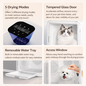Caja Secadora para Mascotas de Gran Espacio 82L, Gabinete de Secado Automático para Perros y Gatos, Secado Rápido para Múltiples Mascotas, Bajo Ruido, Uso Comercial - Product Image 3