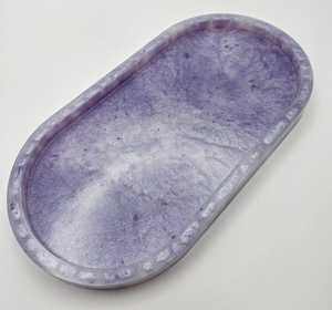 Bandeja Decorativa de Resina con Patrón de Mármol, Diseño Minimalista, Forma Ovalada, Multifuncional, para Bodas, Paquete Individual - Product Image 1