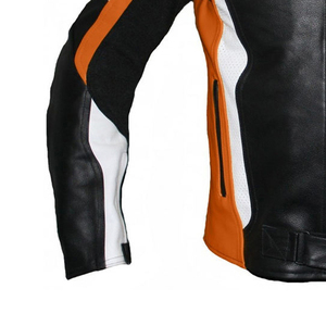 High Quality Racing Gear Mens Winter Genuine Leather Motorbike Jacket with Elbow <b>Protector</b> Waterproof & Breathable Pakistan - Product Image 3