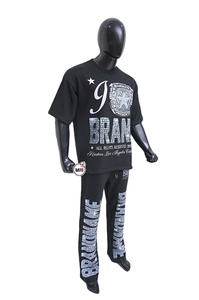 Venta al por mayor de moda personalizada camisa 100% algodón hombres Camiseta y pantalón flayer digital impreso Camiseta de manga corta - Product Image 3