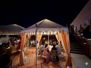 Luxury White and Yellow Outdoor Pavilion <b>Tent</b> Elegant <b>Canopy</b> for Weddings Garden Parties and Events - Product Image 2