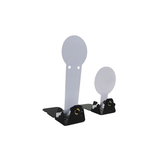 Kit de cible de tir en acier démontable portable, plaque <span class=keywords><strong>ronde</strong></span> blanche avec base réglable pour la pratique tactique et les exercices sur le stand de tir - Product Image 2