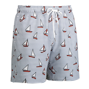 Shorts de plage d'été personnalisés avec logo en sublimation intégrale pour hommes, produit tendance avec fermeture élastique à la taille, style décontracté - Product Image 1