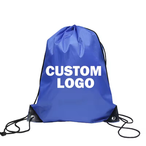 Customized Nylon Water Resistance <b>Drawstring</b> Backpacks Screen Print Logo Football Sports String Cord Bags in Multi Colors - Product Image 2
