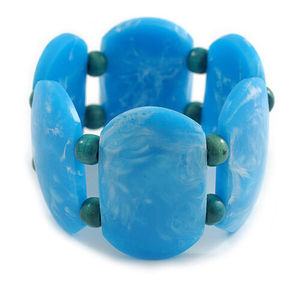 สร้อยข้อมือเรซิ่นสีน้ำเงินคุณภาพสูงน่ารัก ลูกปัดสีเขียวคลาสสิก ดีไซน์ไม่ซ้ำใคร พรีเมียม สำหรับทุกเพศ สวมใส่สบาย มีสไตล์ เครื่องประดับแฟชั่นสำหรับงานแต่งงาน ผู้หญิง - Product Image 1