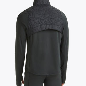 Chaqueta deportiva con capucha para hombre, corte ajustado, de secado rápido, para gimnasio, entrenamiento, con cremallera, a prueba de viento, para correr, color negro. - Product Image 4