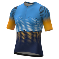 Maillot de Ciclismo para Hombre, Anti-UV, Transpirable, de Secado Rápido, Spandex, Poliéster, 240g, Tecnología de Corte Láser, Sin Costuras, Manga Corta, Impresión Digital