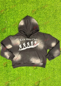 Sudadera con capucha negra lavada de peso pesado con estampado, tendencia 2026, efecto lavado, color, talla, diseño y tela personalizables, servicio OEM - Product Image 5