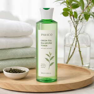 Flacon de toner cosmétique rond en PET plastique 300ml 400ml transparent vert avec bouchon à clapet, emballage pour soins de la peau, usine du Vietnam - Product Image 6