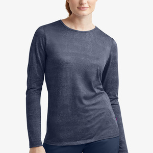 T-shirt d'infirmière OEM pour femme à manches longues, sous-blouse médicale en tissu extensible pour hôpital - Product Image 1