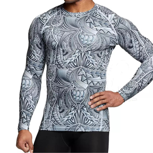 เสื้อแรชการ์ดแขนยาวแบบกำหนดเอง ผลิตจากโพลีเอสเตอร์ไนลอนรักษ์โลก พิมพ์ลายตามสั่ง บริการ OEM ดีไซน์โดดเด่น คุณภาพสูง เสื้อแรชการ์ดสำหรับทุกเพศ - Product Image 3