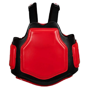 Top Selling High Quality Black Leather & PU MMA Kick Boxing Thai Body <b>Protector</b> Chest Guard Breathable Lightweight - Product Image 1