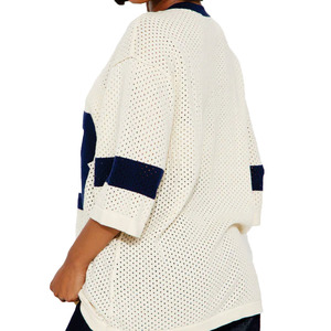 Maillot de football américain respirant en maille pour femme, col en V, coupe oversize, en polyester, haut de sport décontracté, impression numérique, personnalisation disponible - Product Image 2