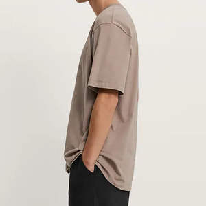 เสื้อยืดผู้ชายทรงแร็กแลน แขนเสื้อแบบดรอปโชว์เดอร์ สีเทาเฮเธอร์ ผลิตจากผ้าฝ้าย 94% ผสมสแปนเด็กซ์ 6% - Product Image 3