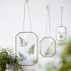 Home Decor Glass & Metal Hanging Photo <b>Frame</b> for <b>Wall</b> Decoration, with 2 Sides Glass Customised Decorative <b>Frames</b> - Product Image 3