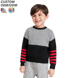 Pull en tricot élégant et écologique pour garçons, vêtements d'hiver pour enfants, polyester/coton anti-boulochage, support OEM ODM - Product Image 4