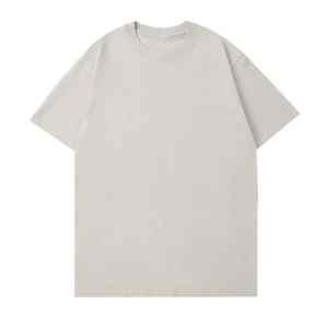 T-shirt décontracté unisexe pour homme, col rond, manches courtes, coupe ample, couleur unie, 100% coton épais, avec logo personnalisé, idéal pour l'été - Product Image 4