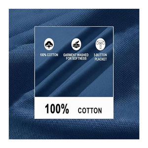 Polo à manches courtes Luxe Touch, piqué lourd, 100 % coton, polo décontracté pour homme, confortable, doux, durable - Product Image 5