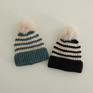 <b>Plain</b> Winter Beanie <b>Cap</b> Flexible Knit Design Comfortable Daily Wear Outdoor Casual Headwear Accessory - Product Image 4