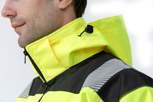 Veste en polaire orange fluorescente TriPro Sports haute visibilité ANSI/EN ISO Classe 2 avec logo LED clignotant pour la sécurité sur les chantiers de construction - Product Image 4