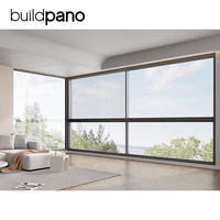 Fenêtre coulissante moderne en aluminium avec rail lisse et double vitrage pour villas et espaces résidentiels