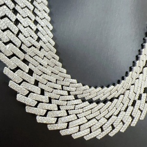 Custom 925 Sterling Silver Miami Cuban Link Necklace with <b>Rope</b> <b>Chain</b> VVS Moissanite Rapper's Fine <b>Chains</b> Necklaces Gift for Men - Product Image 5