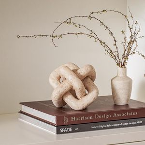 Knot Decor Beige Wooden Coffee <b>Table</b> Decoration Boho Chain Link Modern Shelf Entryway Home Living Room Waterproof Fast Delivery - Product Image 3