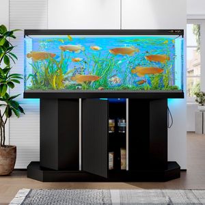 Mobiletto Moderno per Acquario Resistente da 55/75 Galloni con Presa di Corrente (4 AC, 2 USB) e Accessori per un Comodo Stoccaggio - Product Image 2