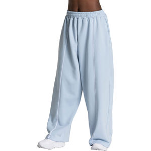 Pantalon de jogging polaire d'hiver pour femme, taille mi-haute, coupe ample, décontracté, 100 % coton, tailles S-XXL, OEM/ODM - Product Image 1