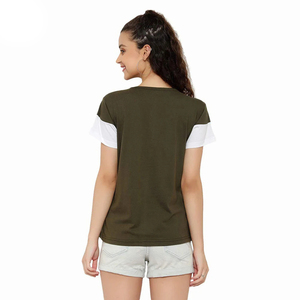 Wholesale Custom Made Lightweight Eco-Friendly Women's O-Neck T-Shirts Breathable Anti-Wrinkle Casual <b>Tops</b> for Summer - Product Image 2