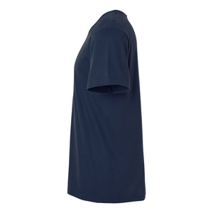 <b>Men's</b> <b>Navy</b> <b>Blue</b> Short Sleeve O-Neck <b>T</b>-<b>Shirt</b> Loose 100% Cotton Jersey Casual Solid Color Custom Front Design 230 Grams - Product Image 4